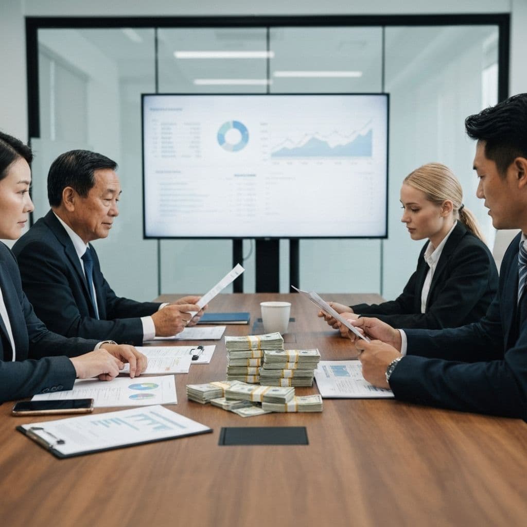 Two professionals discussing financing options