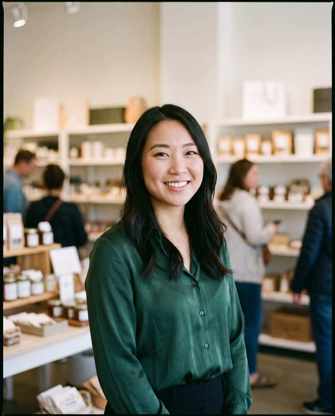A retail store owner in her shop